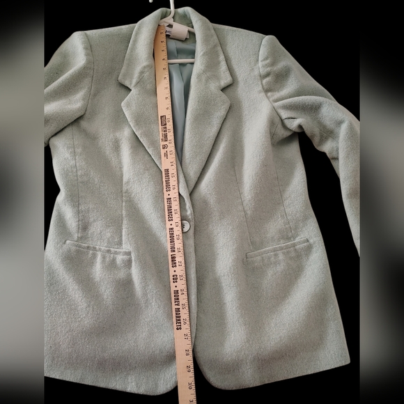 White Stag Women's Mint Green Blazer With Matching Turtle Neck Size 16 - Picture 8 of 15